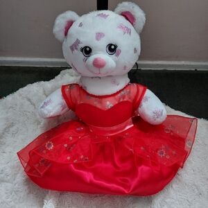 Build-A-Bear 16" Disney Princess stuffed White Bear Sparkly Crown plush